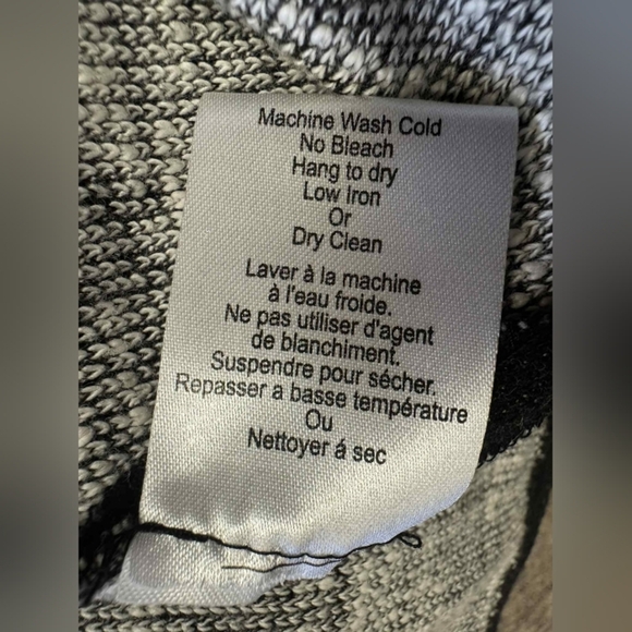 Talula Aritzia Longsleeve Dress Knit Black/White Salt And Peppered Size 6 - Picture 9 of 10